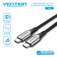 Vention - Kabel USB 2.0 C Male to C Male 1M dan 1.5M Aluminium Alloy Gray T...